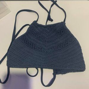 Crochet Navy swim top